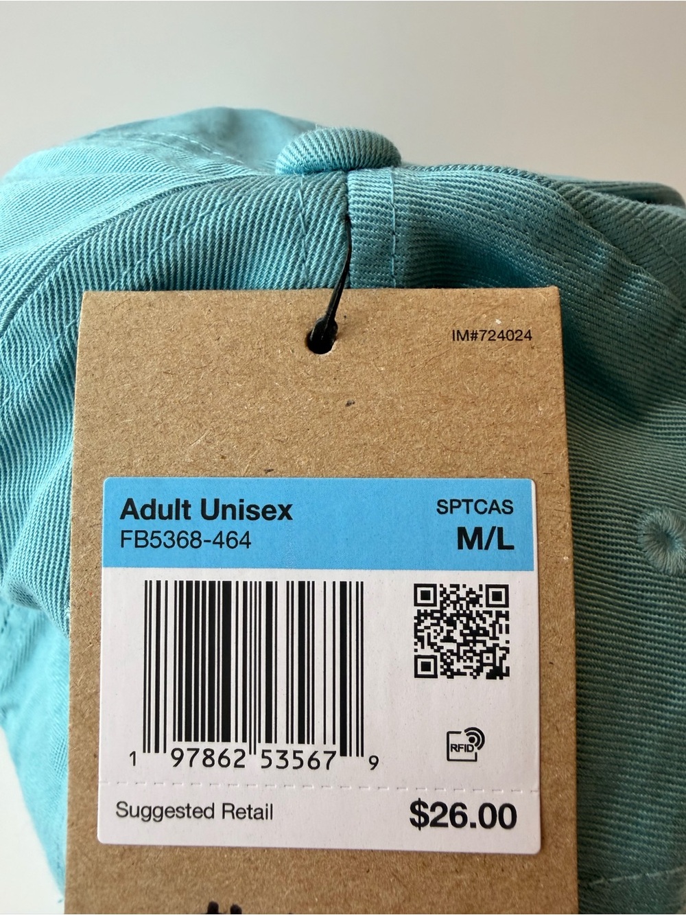 NWT Nike Club Cap Light Blue Aqua Embroidered Futura Logo Strapback Hat M/L - Picture 4 of 6